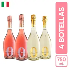BOTTEGA - 0 Rosé + Blanco packx4
