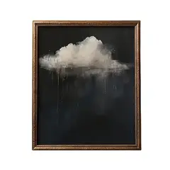 VATYERTY - Cuadro Dark Academia Con Una Nube De Lluvia