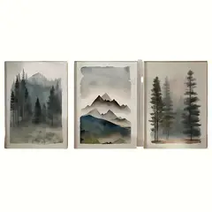 VATYERTY - Set of 3 De Paisaje Abstracto De Montaña
