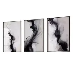 VATYERTY - Set of 3 De Arte Mural Minimalista Moderno En Blanco Y Negro