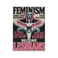 VATYERTY - 1 Póster Feminista De Lienzo Estilo Cómic, Decoración De Pared Feminista