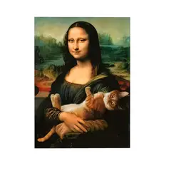 VATYERTY - Cuadro Lienzo sin Marco Mona Lisa Y Gato