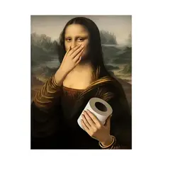 VATYERTY - Póster Impreso En Lienzo Con Meme Divertido De Baño Sin Marco