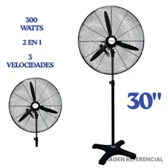 EVOLUTION - Ventilador Industrial 2 en 1 Master Premier 30 Pulgadas, 230W, Negro