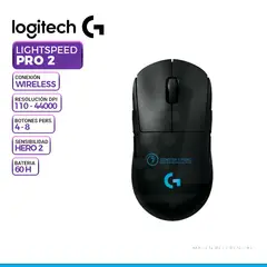 LOGITECH - MOUSE G PRO 2 LIGTHSPEED WIRELESS HERO 2 44K LIGHTFORCE/LIGHTSYNC RGB
