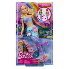 BARBIE - Muñeca Fantasia Sirena Con Transformación De Flores