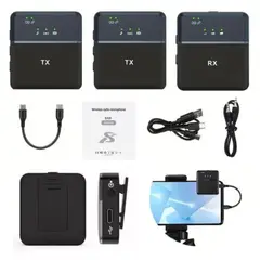 SEISA - Microfonos Inalambricos Solaperos SX9 Iphone Para Creadores de Contenido Live Stream