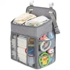 GENERICO - Organizador Colgante para Cambiador de Pañales y Cuna Color Plomo