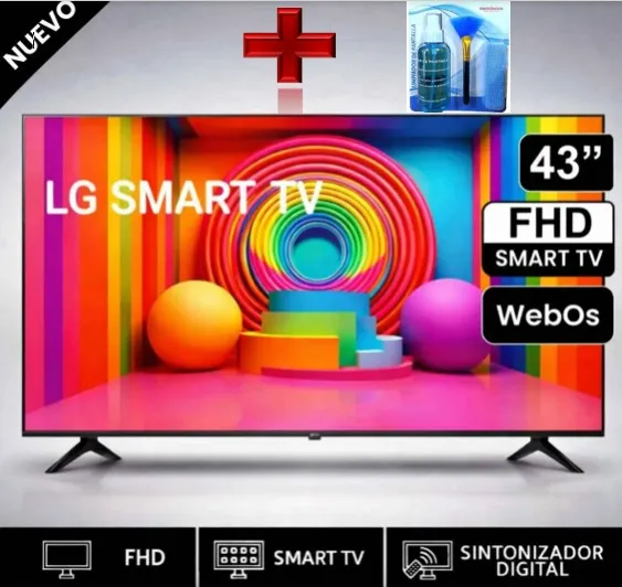 Televisor 43 Pulg LED Smart TV Full HD +KITS LIMPIEZA DE TV