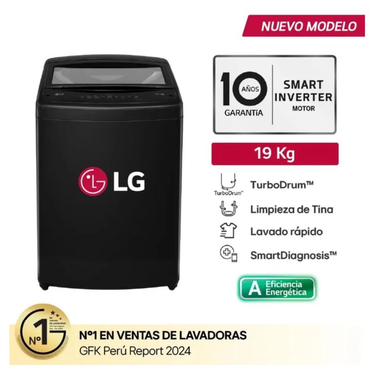 Lavadora Turbodrum 19KG WT19OBVTB Negro