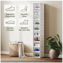 INSPIRA MARKET - Organizador Zapateras Plegable Multiusos 9 Niveles Acrílico