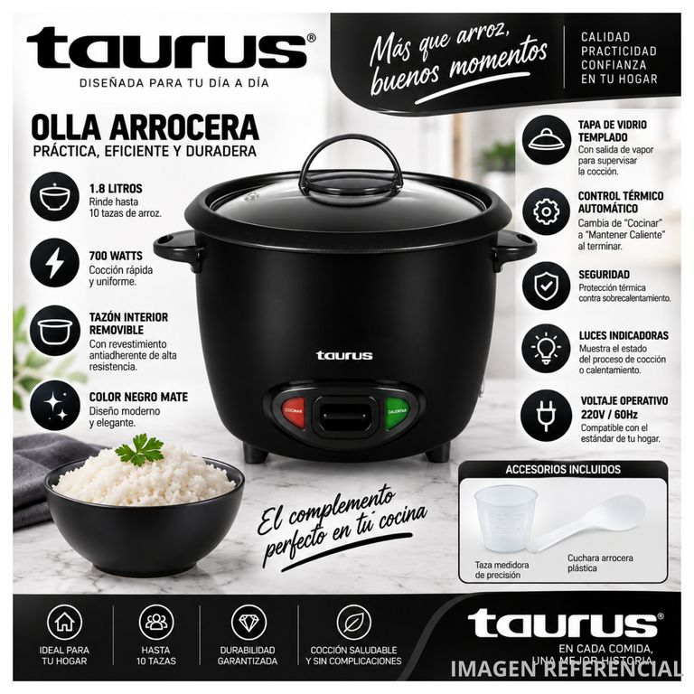 Olla Arrocera TRC-18 Blanca 1.8L 10 tazas