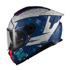 CES - CASCO MOTO AXXIS HAWK EVO SKETCHBOOK BLANCO AZUL MATE