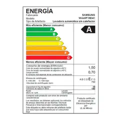 SAMSUNG - Lavadora 15Kg WA40F15E4CPE EcoBubble Gris Grafito - Modelo Nuevo