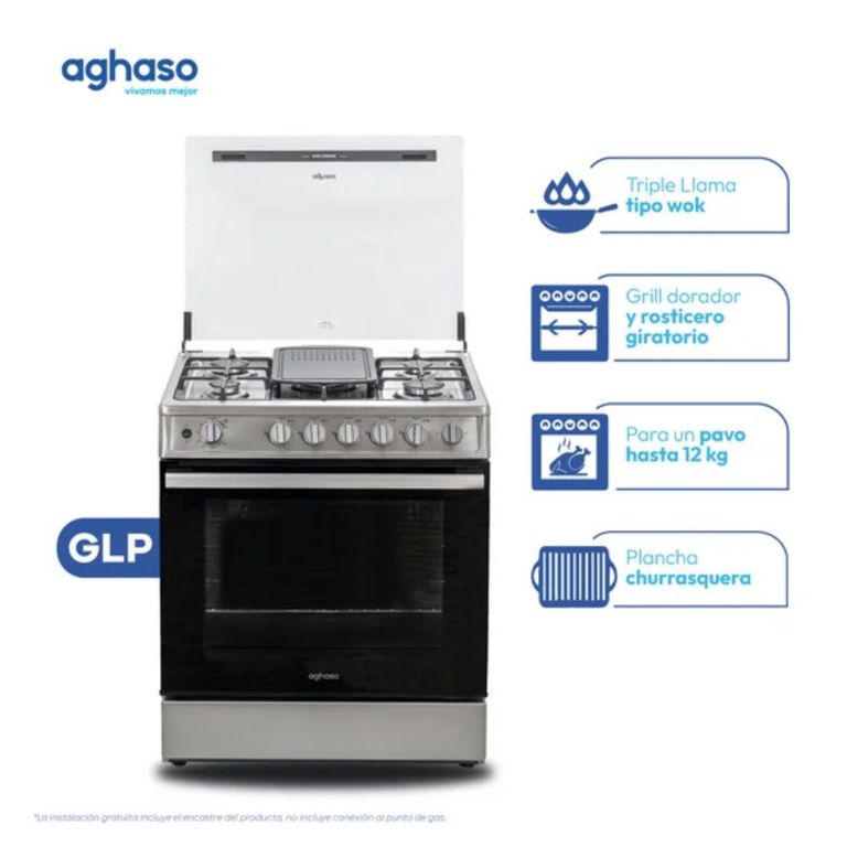COCINA -AGH016 rosticero plancha churrasquera triple GLP