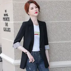 GENERICO - Blazer Saco Formal Casual manga a Rayas - Blazer Jelly