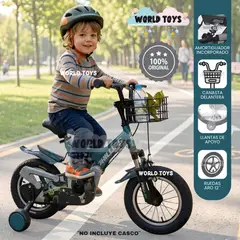 Velox - Bicicleta para Niño Aro 12 «PHILLIPS KIDS» con Canasta Blue