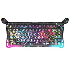 GRAVASTAR - Teclado MERCURY V75 PRO HE Cableado Ingles NEON GRAFFITI