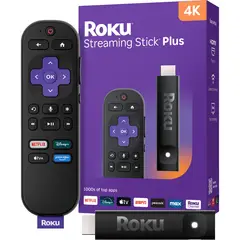 ROKU - Streaming Stick Plus 4K Ultima Version, Doble Banda WiFi, Dolby - No Fire Tv Stick 4K