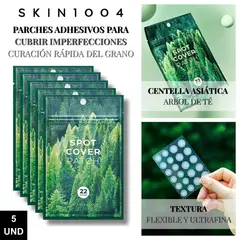 SKIN1004 - Set Parches para Acné Brotes y Espinillas Madagascar Centella Spot Cover Patch 5 unid