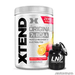 XTEND - 30 serv Aminoácidos - Knockout Fruit Punch + Portaproteina