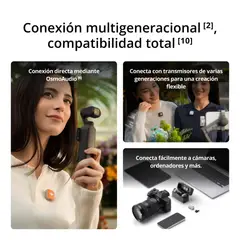 DJI - Mic Mini 2 (2 TX + 1 RX + Estuche de carga) Micrófono inalámbrico Lavalier