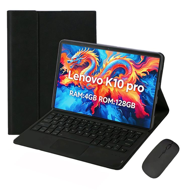 Tablet K10 Pro 4GB+128GB WiFi 10.6 pulgadas y Ratón inalámbrico Bluetooth &Teclado Negro