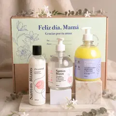 SANTOS RIZOS - Pack Esencial Ondas y Rizos Placenta - Rutina Completa Hidratación, Definición y Control de Frizz