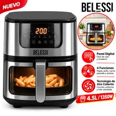 Belessi - Freidora de Aire Digital 4 Funciones 4. 5LT BLSE003