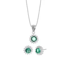 BALIQ - Set Collar y Aretes Inspiración Plata 925