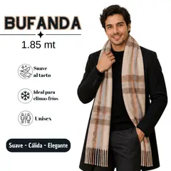 GENERICO - Chalina Elegante y Suave MaxiBufanda Unisex y Versátil