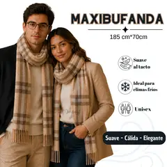 GENERICO - Bufanda Chalina Unisex Suave 185cm x 72cm Pashmina Versátil