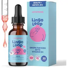 GENERICO - LingoLeap - Fórmula líquida para niños con zeolita clinoptilolita, B12 metilada y vitamina D3