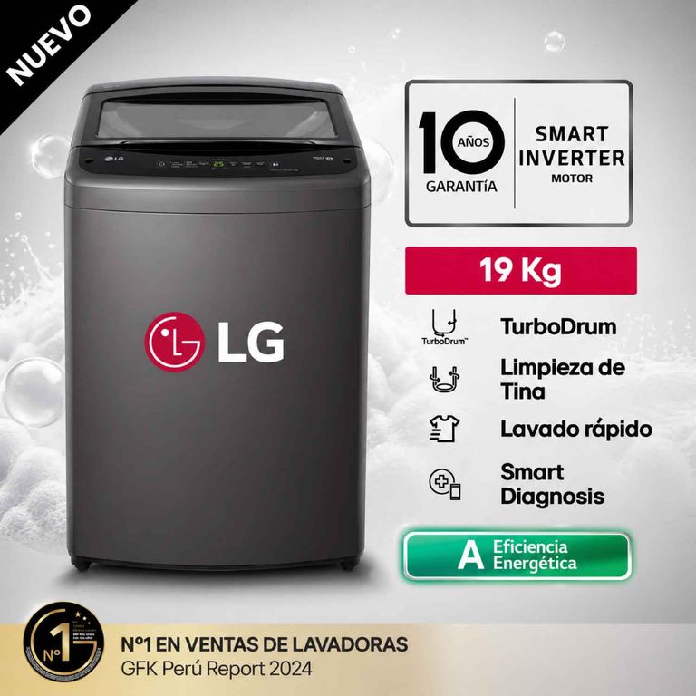 Lavadora WT19BVTB 19 Kg Turbodrum Carga Superior Negro