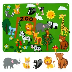 GENERICO - Mural Interactivo Didactico Montessori De Fieltro Tematica De Selva Para Niños