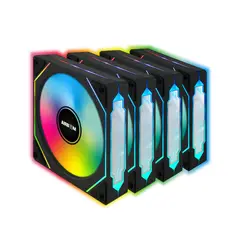 AIRBOOM - Pack 4 Ventiladores Vektor AB 201 ARGB con Controlador Gamer