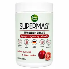 GREEN PLANET - SUPERMAG CITRATO DE MAGNESIO POLVO 400G SABOR CAMU CAMU