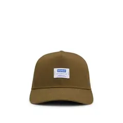 BOSS - Gorra de sarga de algodón con etiqueta con logo