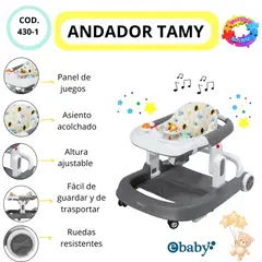EBABY - ANDADOR CAMINADOR INTERACTIVO CON FRENOS "TAMY" EB430 - 1  - GRIS