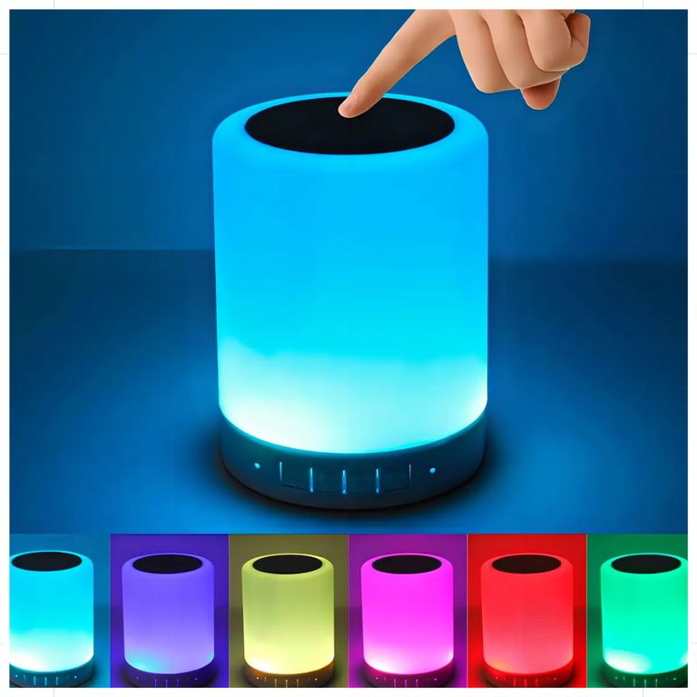 Mini Parlante Bluetooth Touch RGB con Lámpara LED