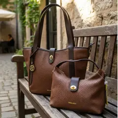 ARDILLA - Cartera Bolso Hobo TEXT Roja - 2 piezas