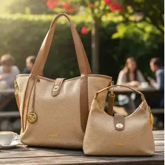 ARDILLA - Cartera Bolso Hobo TEXT Roja - 2 piezas