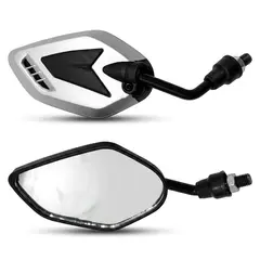JET - Espejo Retrovisor Deportivo Para Moto Silver