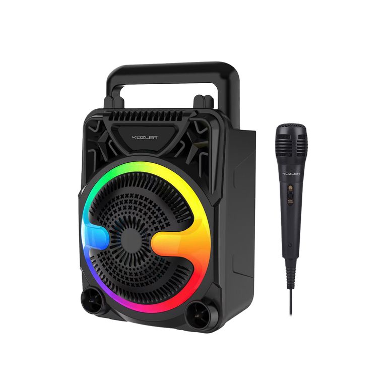 Parlante Bluetooth DERK-102 100W LED Mic Portátil