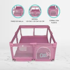 CUZKA - Corral Plegable para Bebé «PETITE» Pink