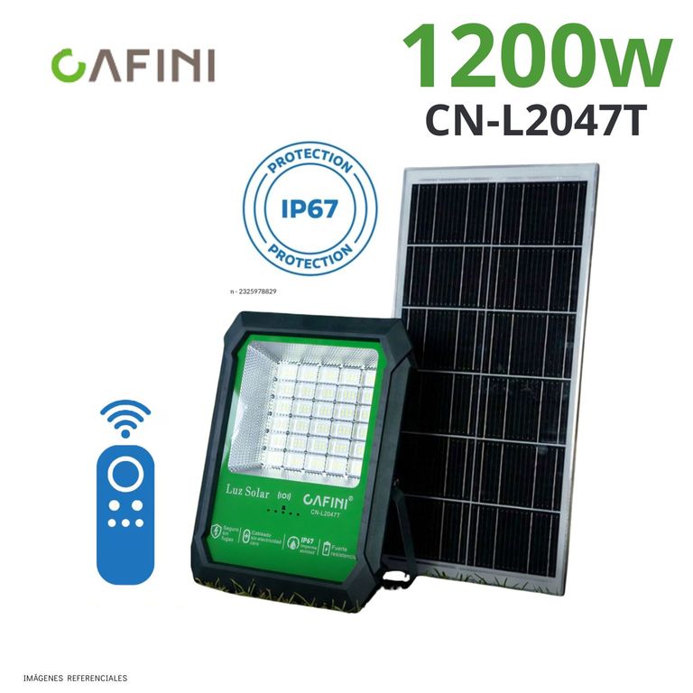 Reflector LED Solar Profesional 1200W Autonomía 18 Horas