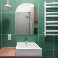 GENERICO - Espejo Arco Sin Marco 50x70 cm Baño Sala Dormitorio Borde Pulido 4mm
