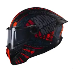 CES - CASCO MOTO AXXIS BOHO B15 NEGRO ROJO MATE