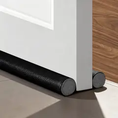 GENERICO - Tapón Burlete de Puerta Aislamiento Contra Ruido Aire Insectos - Negro