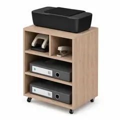 GENERICO - MUEBLE AUXILIAR PARA IMPRESORA MOVIBLE DE MELAMINA